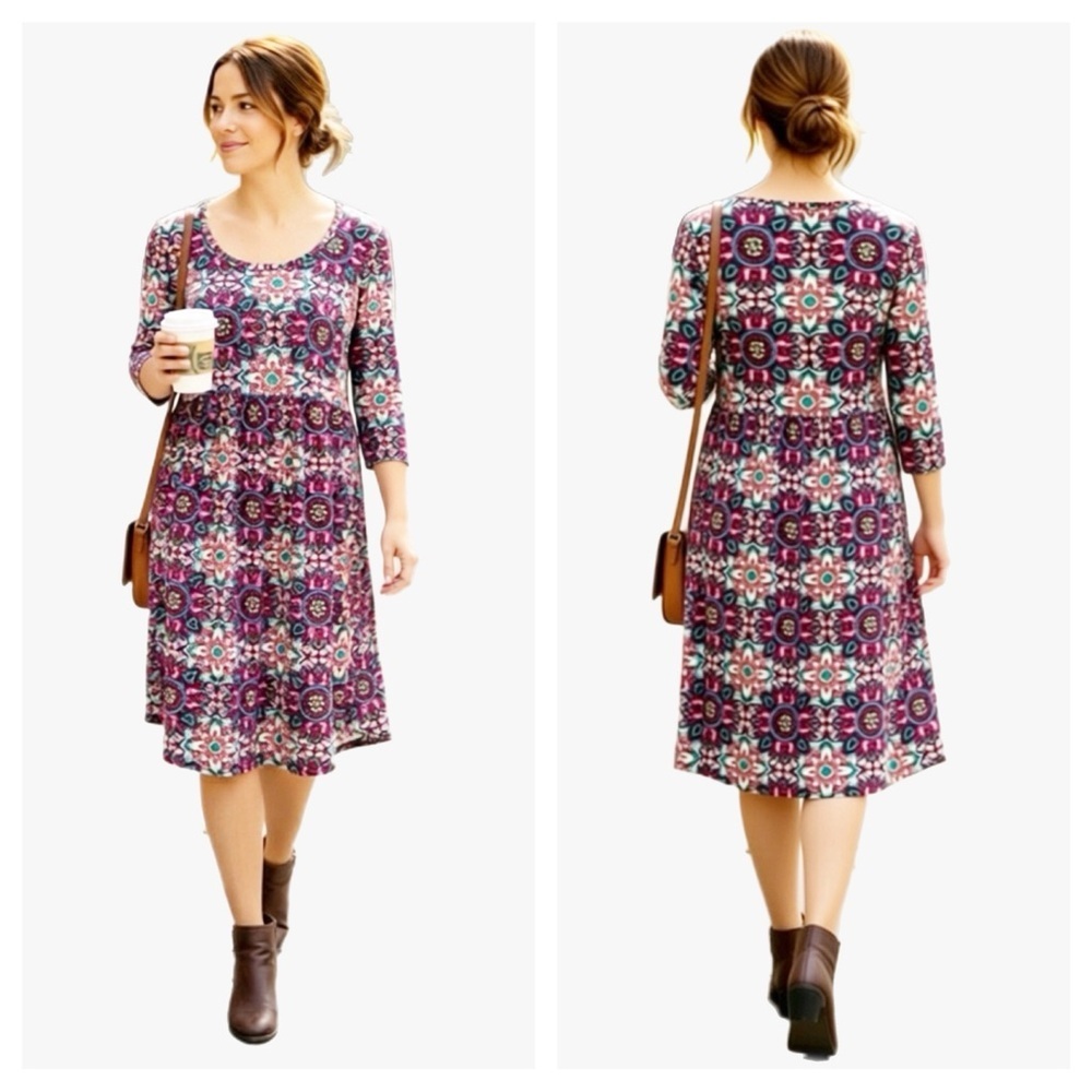 Uncle Frank Mandala Kaleidoscope Print Dress